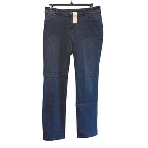 Chicos So Slimming Bella Wash Slim Leg Jeans Size 1.5 (10) Regular Dark Wash NWT